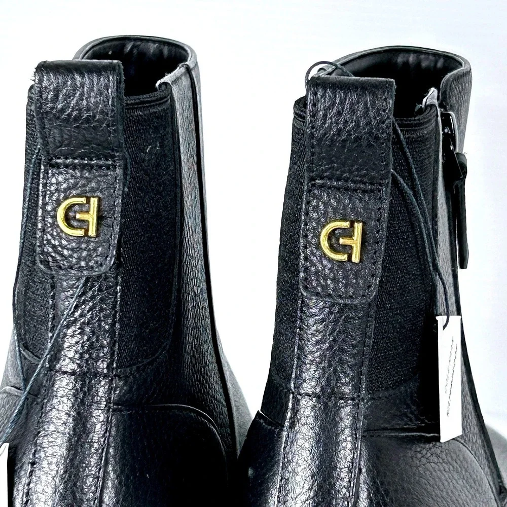 Cole Haan Size 9.5 N Narrow Black Leather Waterproof Boots NEW ZeroGrand $279‎